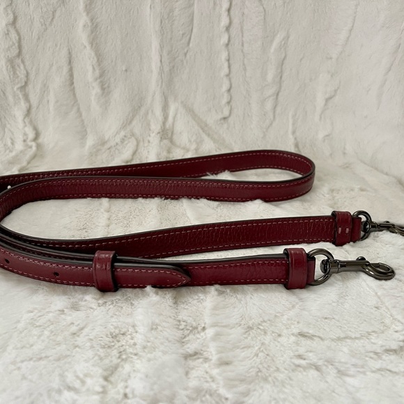 COACH SMALL JADE PEBBLE LEATHER CROSSBODY / SATCHEL w/ Signature Canvas. EUC - Picture 4 of 8